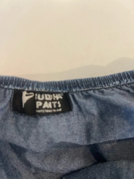 Buddha Pants The Catsuit | Blue Cotton Harem Jumpsuit XS - Picture 10 of 11